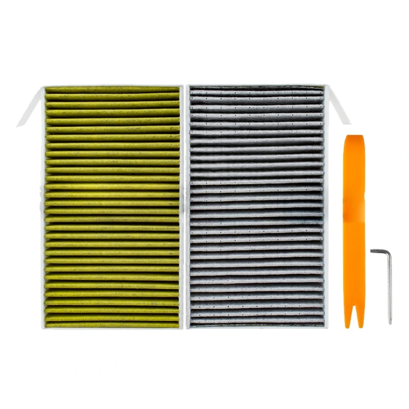 

Cabin Air Conditioning Filter Element Intake Protection Compatible for Tesla-Model 3/Y HEPA with Activated Carbon 2 Pack