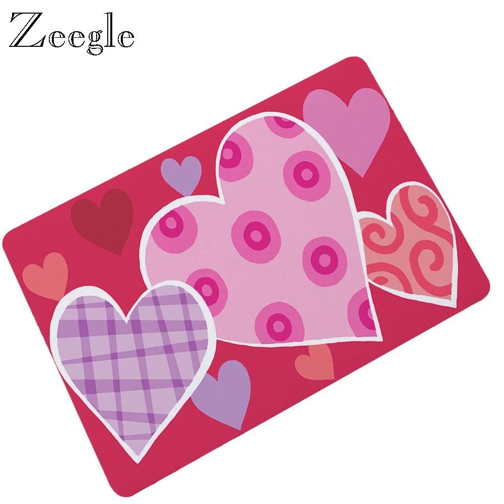 Zeegle Printed Rubber Mat Waterproof Doormat Anti-slip Door Mat Doormat for Entrance Door Hallway Foot Rug Home Decoration Mat