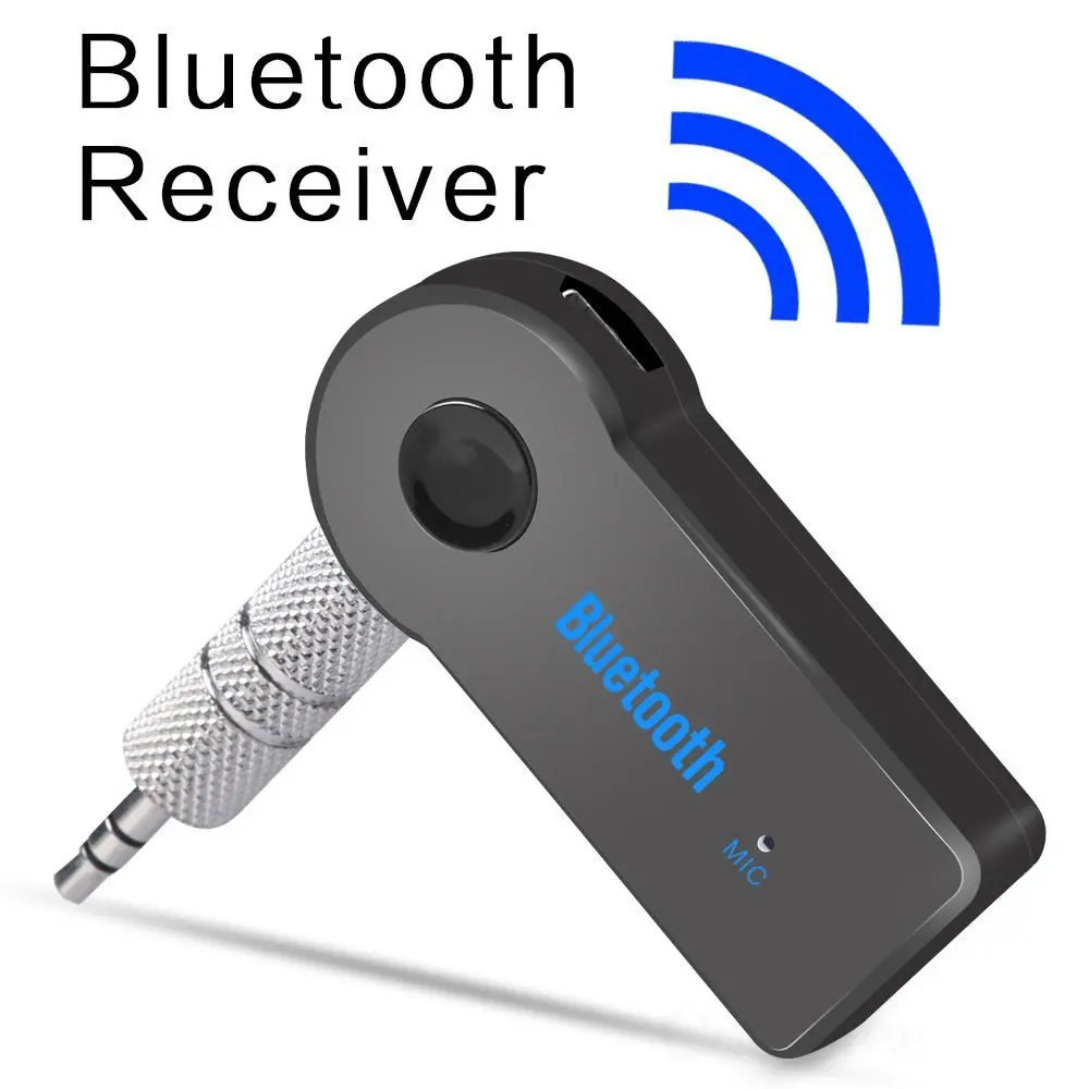 Bluetooth V4.2 aux Adapter Audio Receiver Car Kit, for Home Hi-fi System, Portable Wireless Audio Adapter 3.5mm Aux for Music