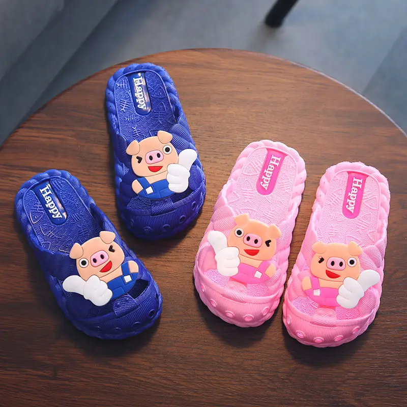 

Koovan Children's Slippers new1-7 Year Old Children Slippers Summer Cool Piggy Girl Boy Baby Bathroom Home Slippers Kids