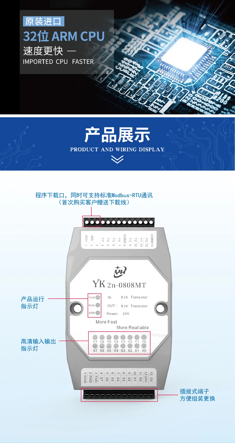 YK отечественный ПЛК контроллер совместим с FX1N FX2N программируемый plc промышленная плата управления 100k высокая скорость