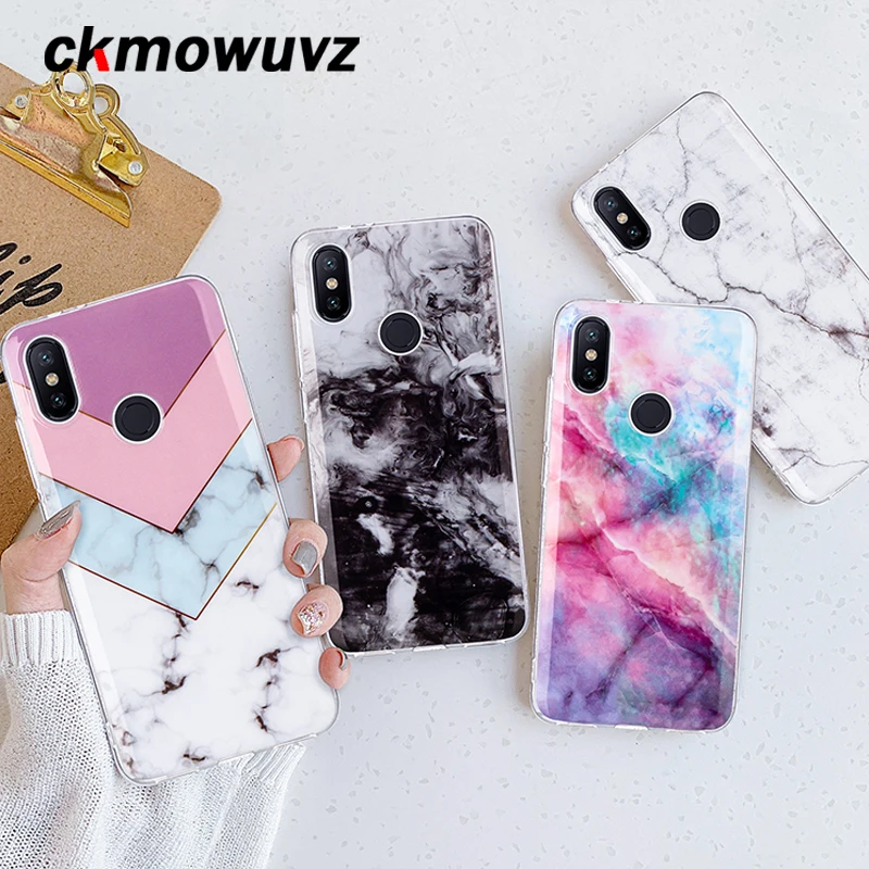 Чехол для телефона Xiaomi Mi 6X A2 Lite задняя крышка Xiomi Redmi Note 7 6 Pro K20 милый мраморный