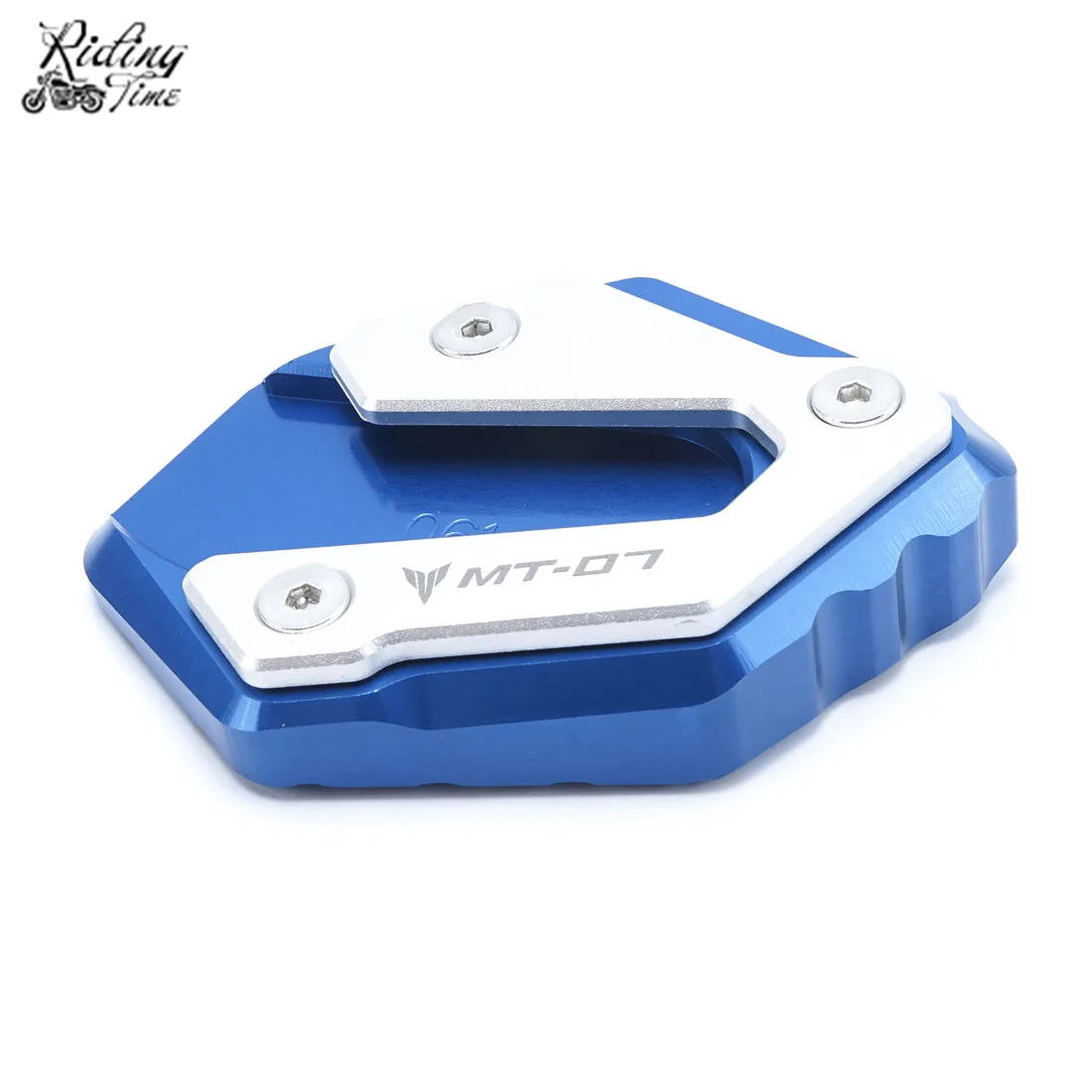 Blue Боковая подставка для мотоцикла с подставкой для увеличения расширения для Yamaha MT07 FZ07 - Цвет: Blue