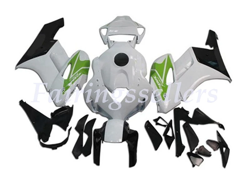 White Green Литьевая форма) ABS Полный комплект обтекателя подходит для Honda CBR1000RR CBR1000 04 05 2004 2005 Обтекатели синий белый мечта - Цвет: White Green