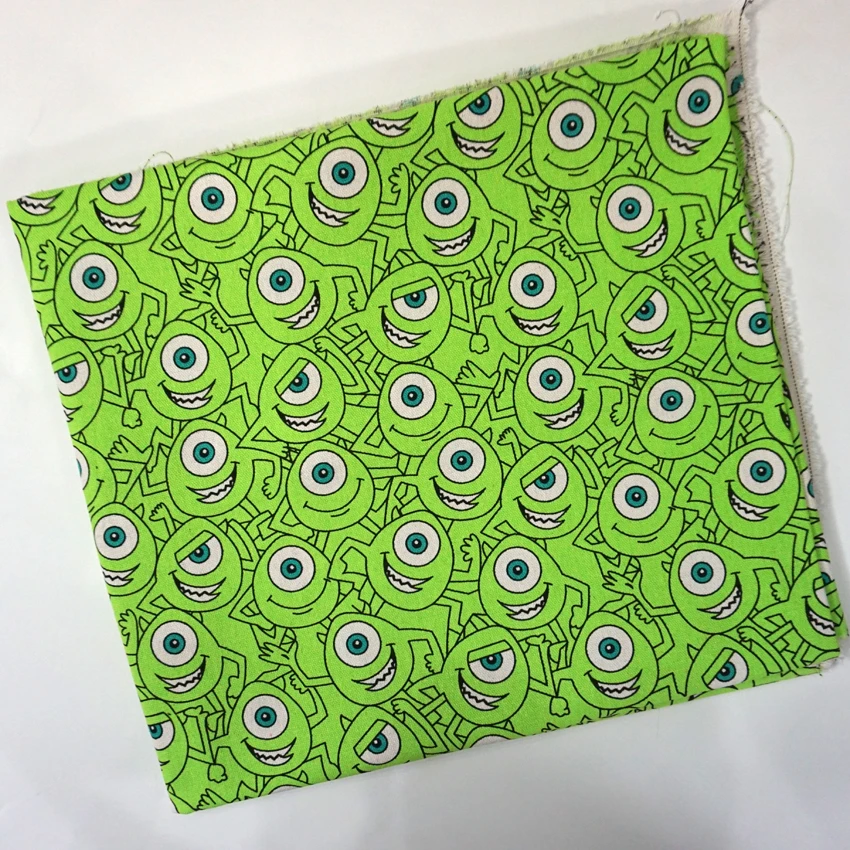 

Monster Mike Handmade Patchwork Cotton Canvas Fabric Sewing Bag Pillow Diy Tablecloth Curtain Sofa 91cm*145cm