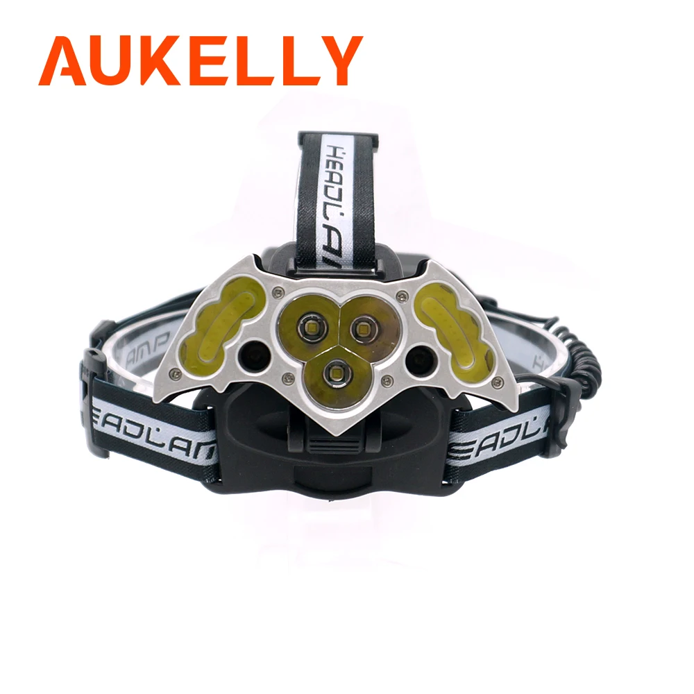 

T6 COB 5 Modes Headlight LED Headlamp 18650 Rechargeable battery USB port Waterproof Powerful Warn lamp Lantern by Camping Cycle