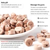 Bopoobo 20pc Wooden English Alphabet Beads Food Grade Material Letter Beads For DIY Baby Teething Rattle Baby Teething Beads ► Photo 3/6