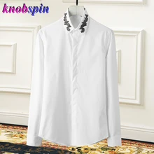 Брендовая деловая Мужская рубашка модная Однотонная рубашка с длинными рукавами Chemise homme удобные тонкие мужские рубашки очаровательные мужские хлопковые рубашки