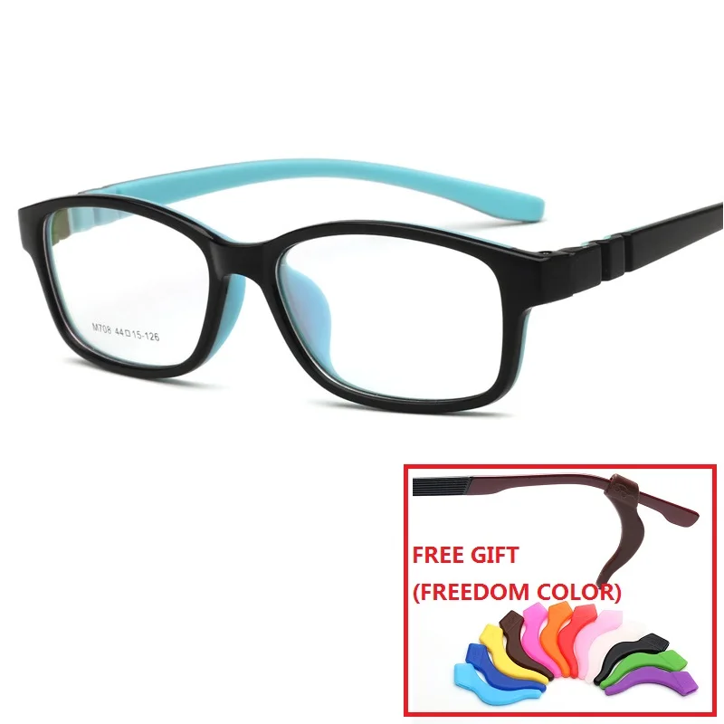Zerosun, детские очки, оправа для мальчиков и девочек, детские оптические очки, Силиконовые Мягкие гибкие очки, детские очки для мальчиков и девочек - Цвет оправы: black blue