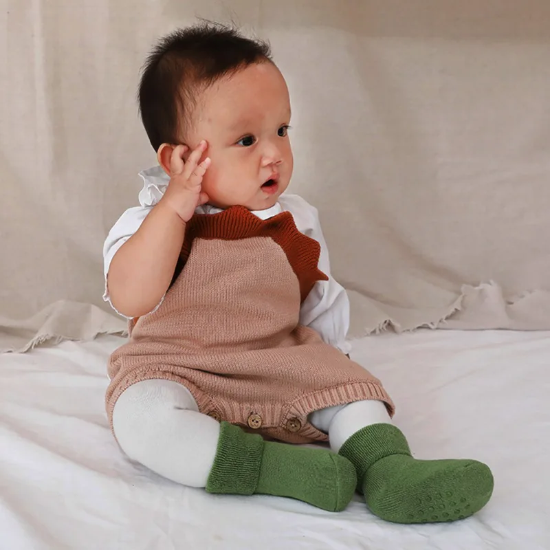 Boy Candy Colors Toddlers Solid Short Cotton Soft Anti Slip Lace Infant Socks Warm Baby Winter |