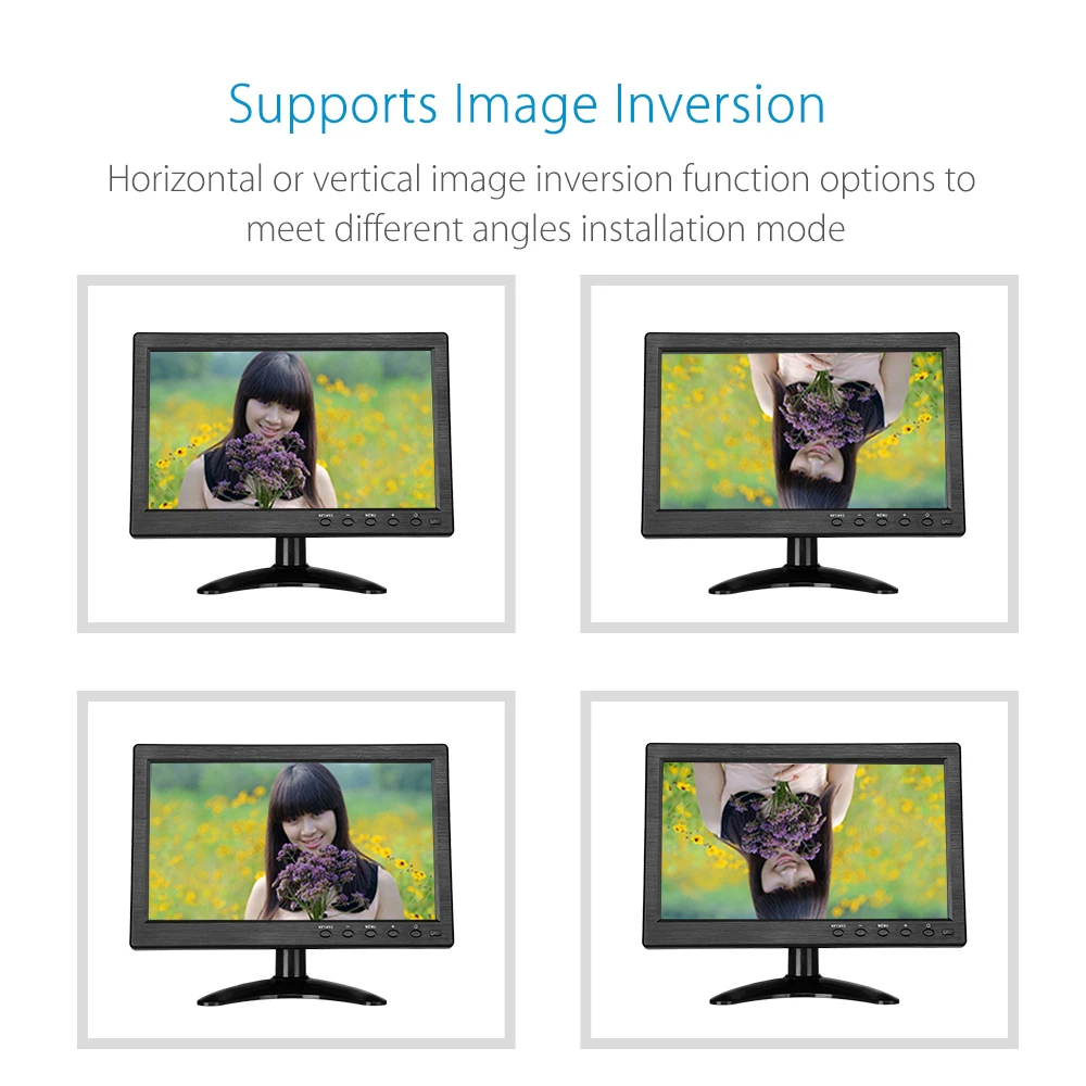 Eyoyo 10 TFT LCD 1024X600 Monitor with BNC AV VGA HDMI for PC DVD CCTV Camera 3