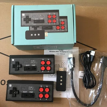 

USB Wireless Handheld TV Video Game Console Build In 568 Classic 8 Bit Game mini Console Dual Gamepad AV Output