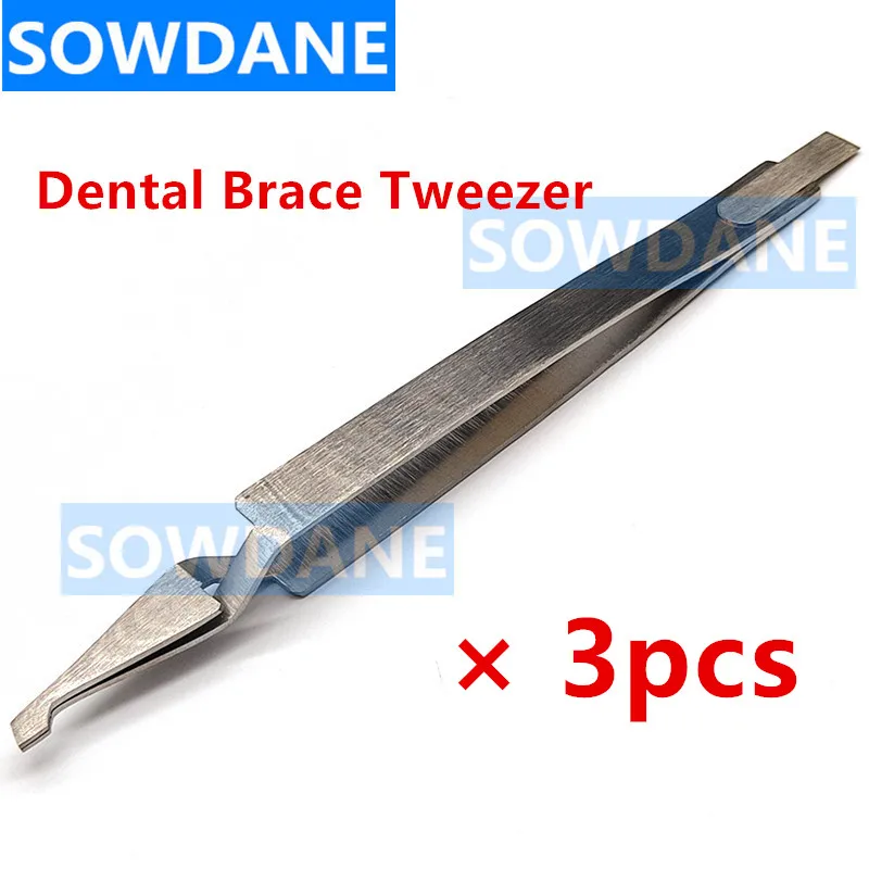 

3pcs Dental Orthodontic Bracket Bonding Tweezer Orho Brace Holder Placer Instrument Dentist Tool