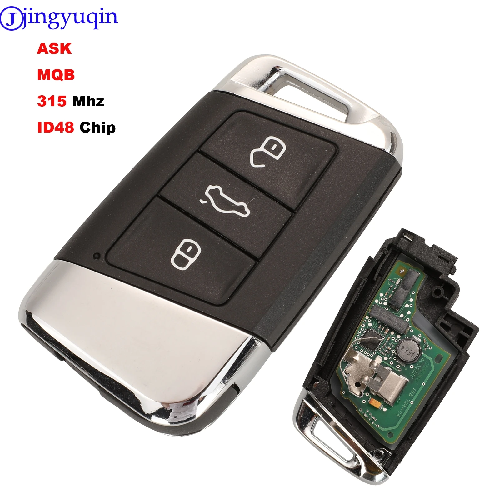 JINGYUQIN ASK 315MHZ MQB ID48 CHIP 3B REMOTE CAR KEY CONTROL FOR VOLKSWAGEN VW MAGOTAN PASSAT B8 SKODA A7 CONTROL FULL KEY