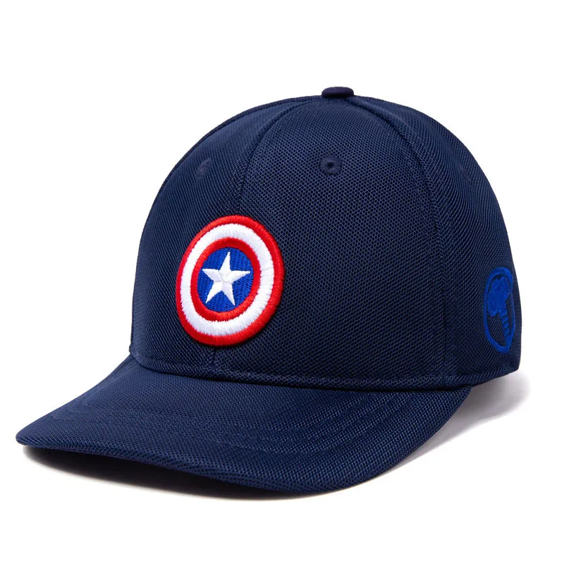 Детская шапка disney, мужская Тонкая Кепка, весенне-осенние кепки для детей, бейсбольная кепка для мальчика, Капитан Америка - Цвет: 2