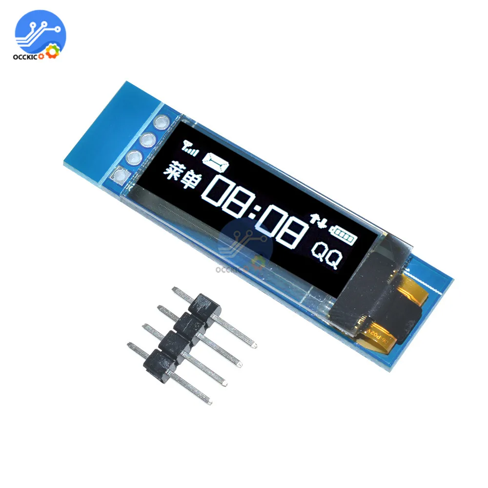 0 91 дюймов 128x32 I2C IIC Серийный белый/синий OLED ЖК дисплей модуль &quot12832 SSD1306 экран для