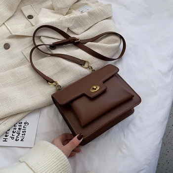 

bags for women 2020 Solid color net red bag retro texture shoulder bag fashion casual Messenger bag mobile phone bag bolsos sac