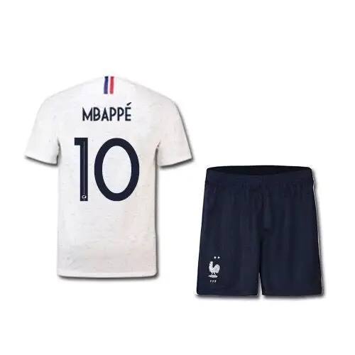white number 10 Взрывные Модели французский майки № 10 Home Away Футбол комплект детской футбольной формы, мужской тренировочный костюм для футбола - Цвет: white number 10