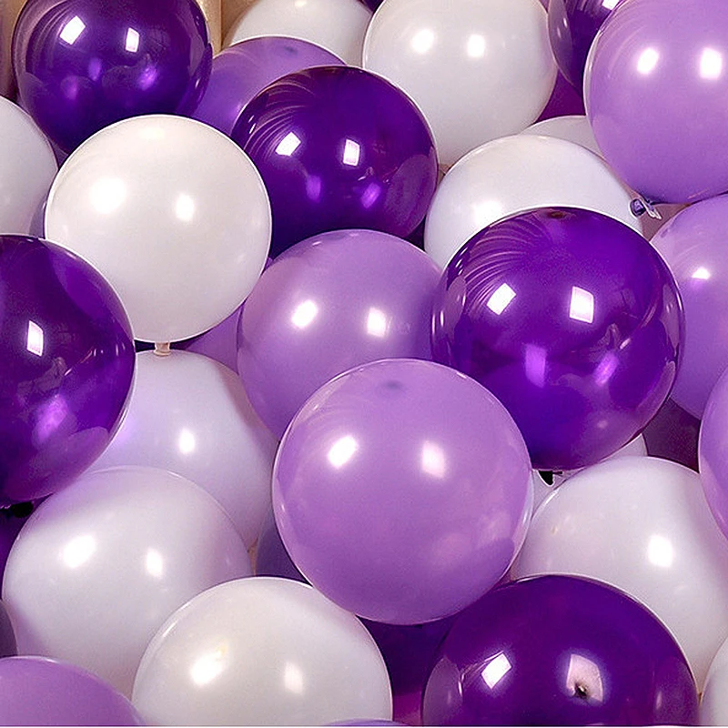 

20Pcs/lot 10/12inch Violet Flesh Color Red Blue White Latex Balloons Helium Float Birthday Party Baby Shower Wedding Decor Balls