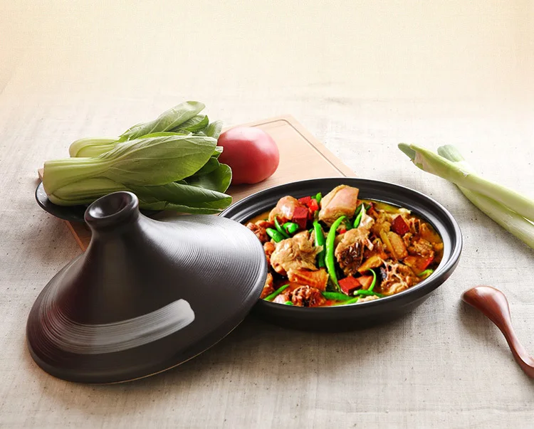 Японский бытовой керамический горшок для приготовления пищи газовая высокотемпературная стойкая керамическая сковорода для здоровья многофункциональная Крышка для еды сковорода