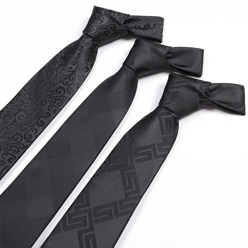 

Мужской галстук в черную клетку деловой Официальный галстук 8 см мужской галстук аксессуары для рубашки костюма черные галстуки из полиэстера