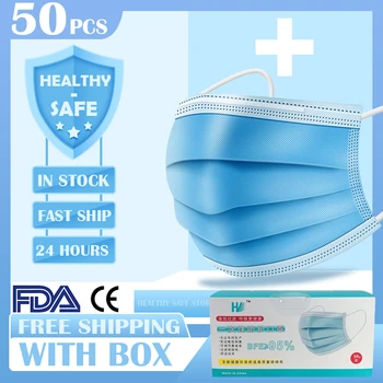 

Anti-Pollution Non Woven Disposable Face Mask 3 Layer Disposable Dust Filter Safety Elastic Facial Dust-Proof Safety Masks
