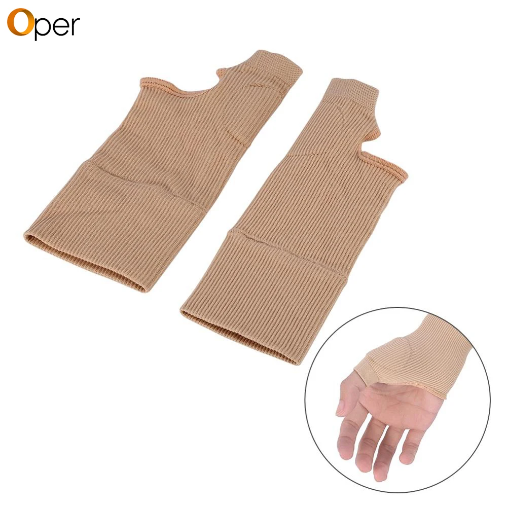 

1 Pair soft Neutral Thumb Hand Wrist Brace Sprain Recover Support Wrist Protector Therapy Gloves Silicone Arthritis Joint Sprain