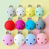 1pcs Round Silicone Pacifier Clips Solid No-Rusty Silicon DIY Baby Chew Dummy Chain Clasps Adapter 3