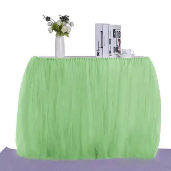 

Romantic Wedding Party Birthday Supply Dessert Station Gauze Decoration Table Skirts