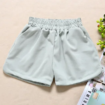 

Women's New Pure Color Casual Shorts Cotton Fashion Elastic Pants