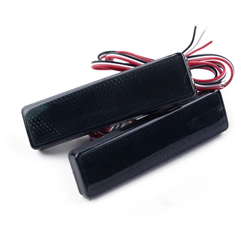 

2pcs Rear Bumper Reflector Tail Brake Stop Light Black Lens LED 12V Fit for Opel Vauxhall Vivaro Movano A Renault Master Trafic