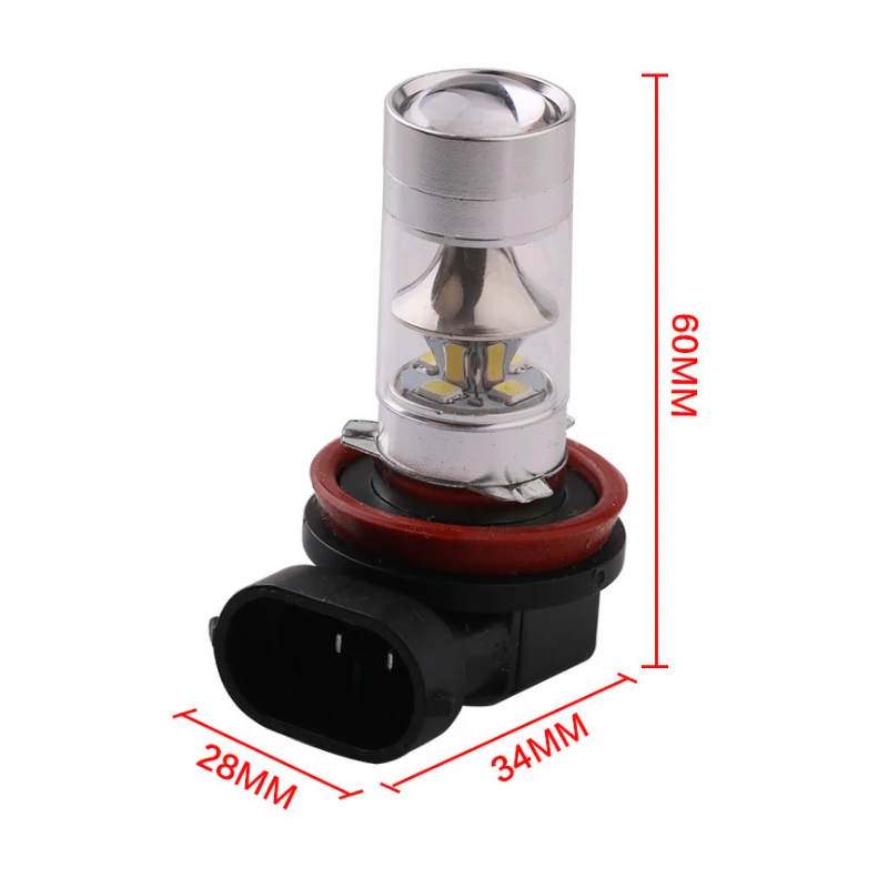 VGETTING 2 шт. Автомобильный светодиодный светильник H4 H7 H8/H11 9005 9006-2835-12SMD Автомобильная линза лампа 60 Вт Супер яркая противотуманная фара противотуманный светильник