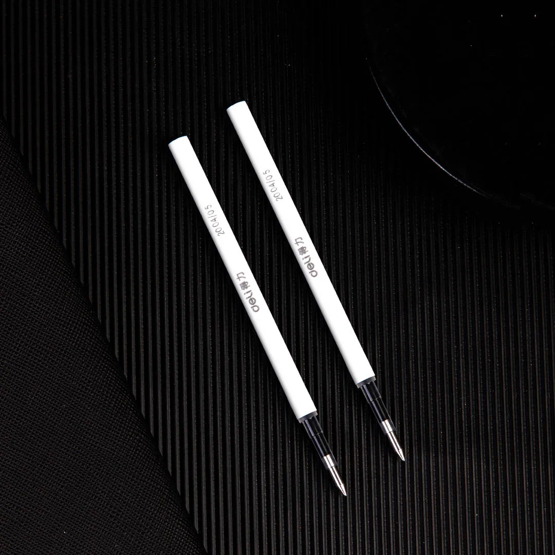 Elegant Deli Metal Gel Pen - Gold & Silver, 0.5mm Premium Refill, Black Ink