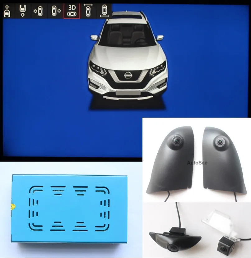 Камера для Nissan X Trail Qashqai камера с объемным обзором на 360 градусов птичий глаз AVM SVM