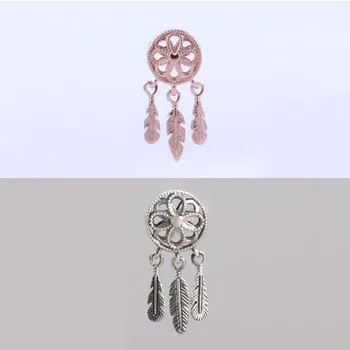 

Authentic 925 Sterling Silver Beads New Rose Gold Sacred Dream Catcher Beads Fit Original Pandora Bracelet For Women Diy Jewelry