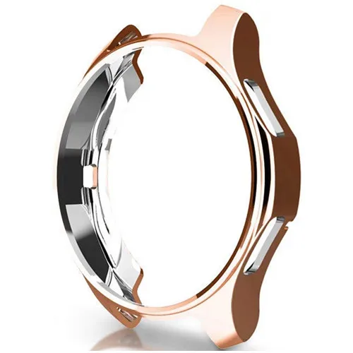 Gear S3 frontier для samsung Galaxy watch 46 мм 42 мм ремешок защитный чехол смарт-часы Замена ТПУ все вокруг крышка оболочка 22 мм - Цвет: rose gold