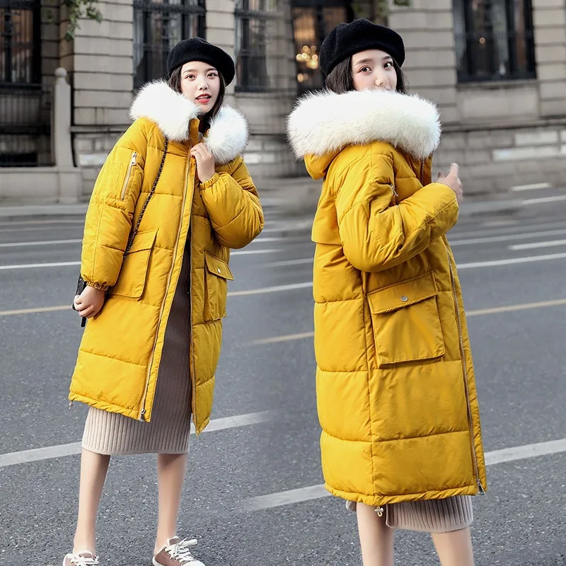 

Cotton-padded Jacket 2019 New Style Winter Mid-length Korean-style Versatile Loose-Fit Workwear down Coat Winter Cotton-padded C