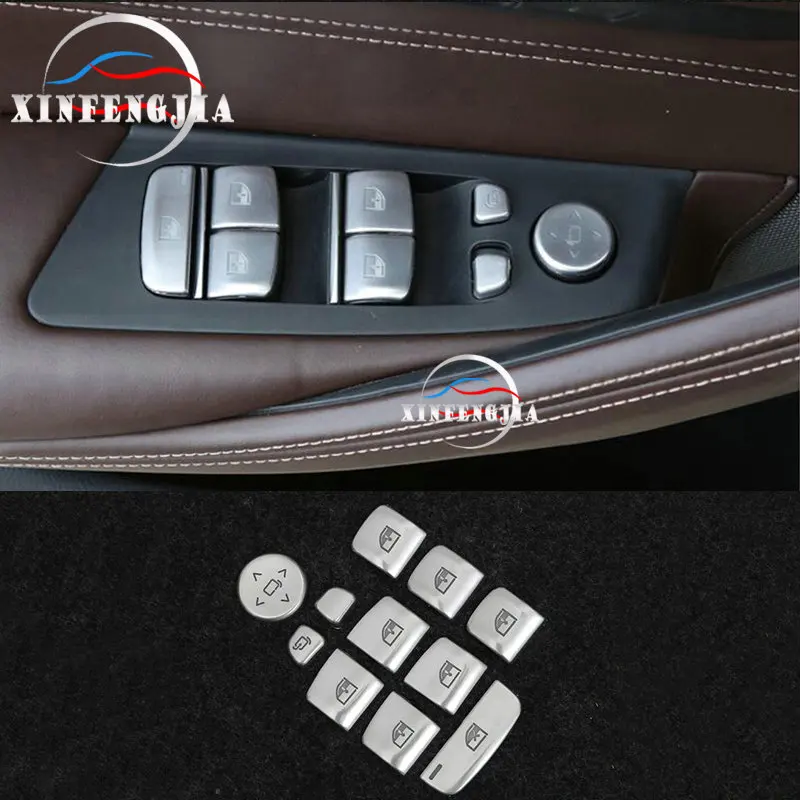 Для BMW 5 серии G30 17-19 11x хромированные окна Llift кнопки блестки фреза для выкружки |