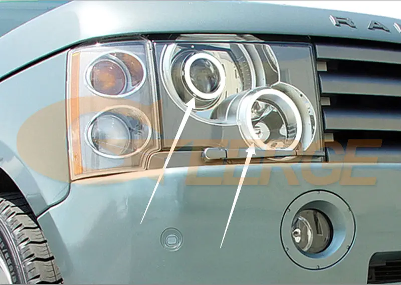 Для Land Rover Range L322 2002 2003 2004 2005 ксеноновые фары отличные ультра яркие COB led Ангельские