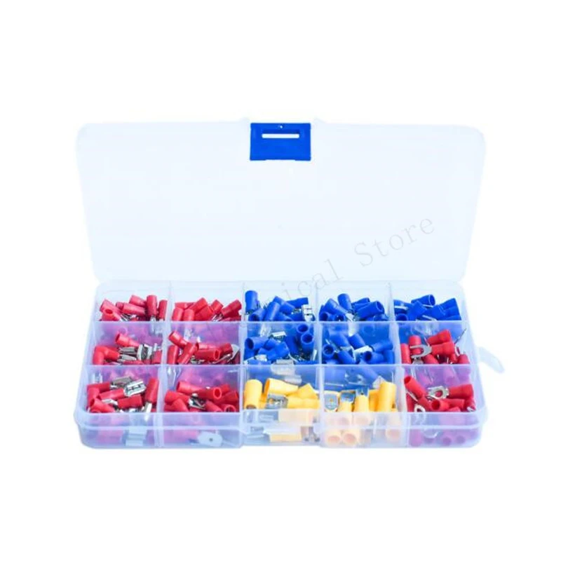 

280pcs/set Cable Lugs Assortment Kit Wire Flat Female and Male Insulated Electric Wire Cable Connectors Crimp Terminals Set Kit