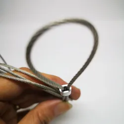 Manchons ovales en Aluminium de 2mm de diamètre, trou unique pour sertir le câble métallique, 150 pièces 