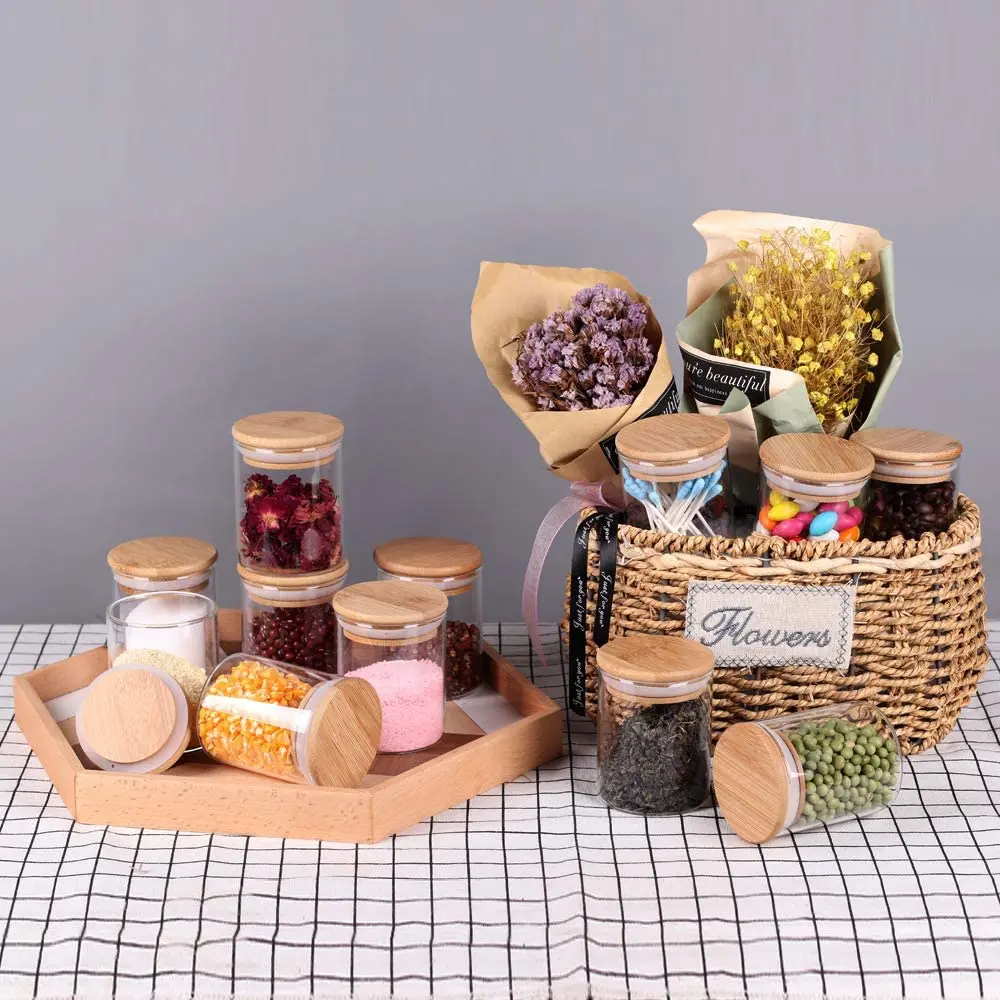 Set 12 Barattoli Spezie Con Coperchi Bambù - Vetro, Etichette E Accessori - Foto 8