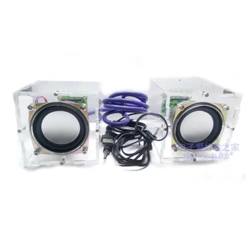 

DIY Small speaker welding kit, transparent power amplifier board, two-channel audio speaker LED Music Spectrum