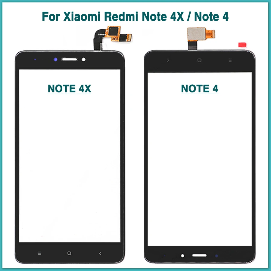 

10pcs New TouchScreen For Xiaomi Redmi Note 4X Note 4 Touch Screen panel Digitizer Sensor LCD Front Outer Glass Replacement