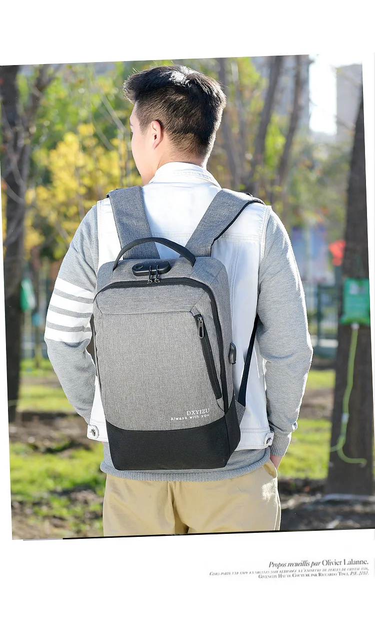 Мужские рюкзаки с usb зарядкой и противоугонной защитой, рюкзаки для ноутбука, Мужская водостойкая сумка, подходит под 17 дюймов, рюкзак для компьютера