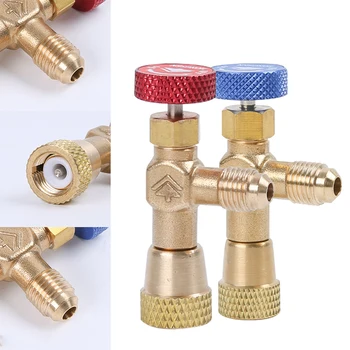 

Replacement Durable Flow Control Connector Professional Hose Tool Vavels Refrigerant Charging Knob Safety For R404A R407C