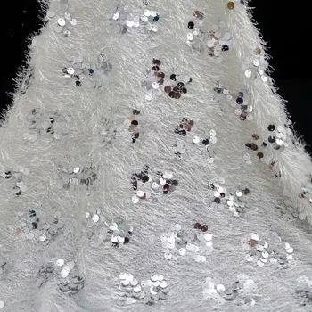 

Embroidered Grape Feather Cloth Fabric For Sewing Coat Dress 2020 High quality DIY Lace Cloth Fabric Width 130cm