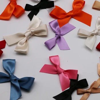 

100pcs/lot Wedding Invitation Card Silk Bowknot Decoration Birthday Party Invitation Card Ribbon Bow Decoration Festival Party