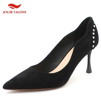 

Brand New Thin High Heels Sexy Shoes Women Pointed Toe Slip On Rivets Lady Women Pumps