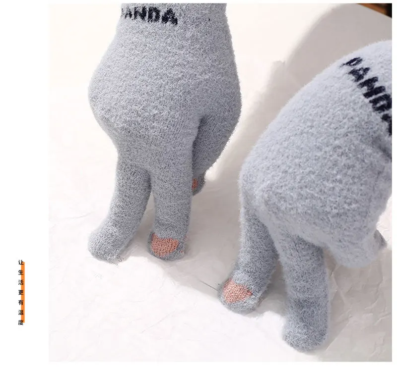 Baby Accessories discount Wecute Child Gloves Aldult Kawai Cold Protection New Winter Plush Gloves Stretch Knit Touch Screen Thicken Fleece Riding Gloves Baby Accessories best of sale